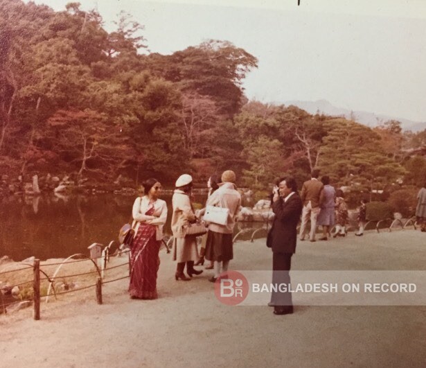 M.A. Taher Chowdhury and his wife Sherina Taher on their world tour. 1977. Courtesy: Niharika Momtaz