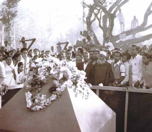 Barkat's sister at Shaheed Minar, February 21, 1956