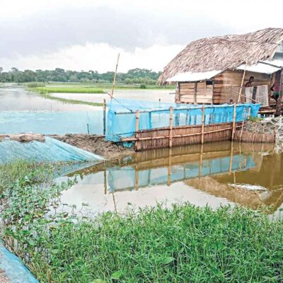 Canals blocked in Morrleganj for fish farming