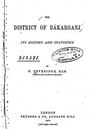 district of bakarganj by H Beveridge